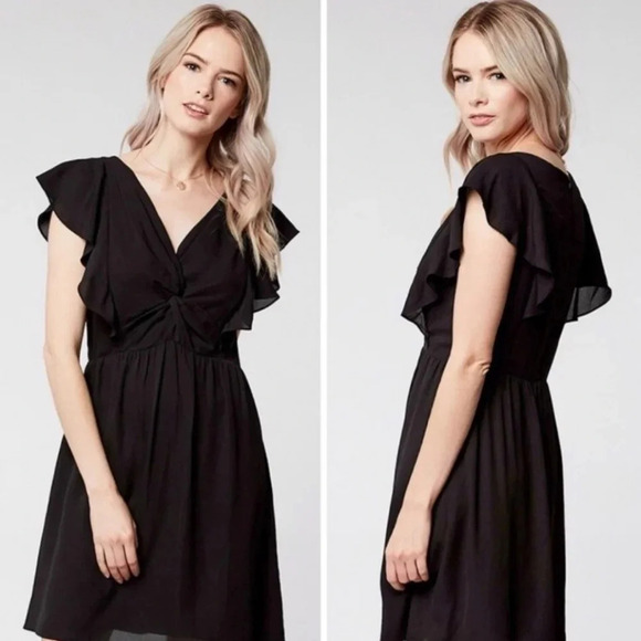 Blossom Boutique Dresses & Skirts - Black Fit N Flare Women's Ruffle Dress